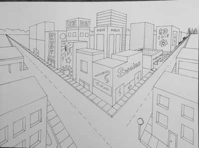 2 Point Perspective Cityscape | Inside The Outline